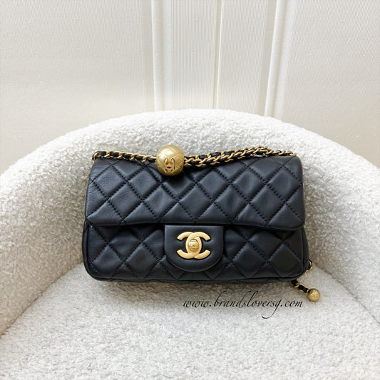 Chanel Pearl Crush Mini Rectangle Flap in Black Lambskin AGHW () Accessory