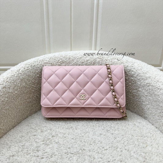 Chanel [BN - Local Set - Dec 2022] Classic Wallet on Chain WOC in Pink Caviar LGHW (Model: ) Bag