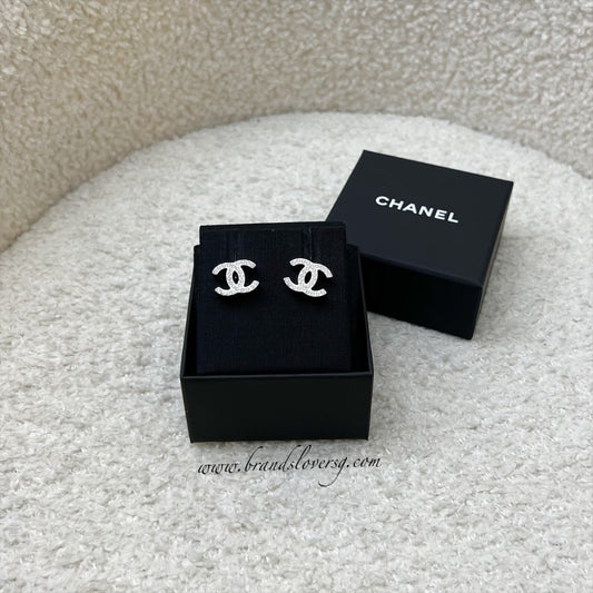Chanel CC Logo Earrings in SHW Jewelry