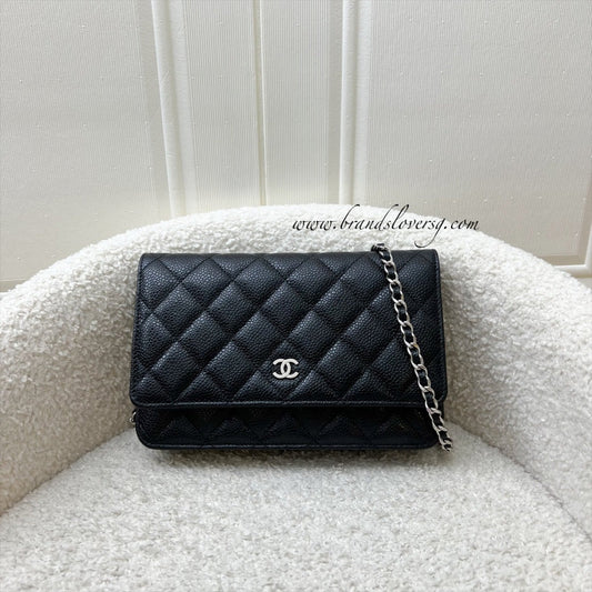 Classic Wallet on Chain WOC in Black Caviar and SHW Classic