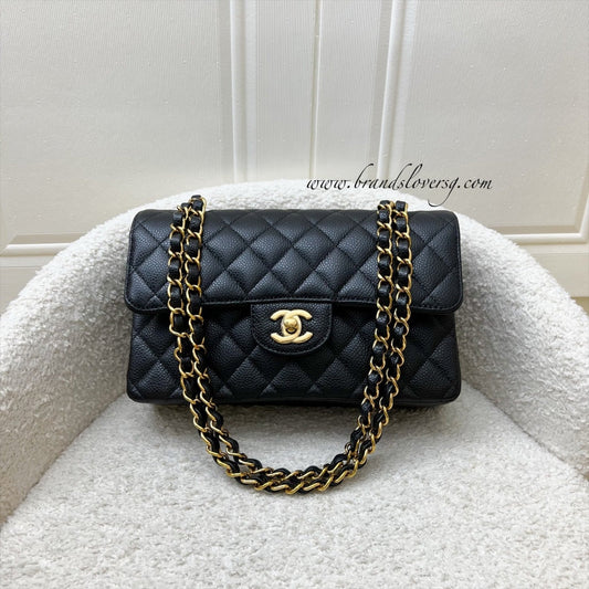 Small Classic Flap CF in Black Caviar and GHW (Model: ) Accessory Signature
