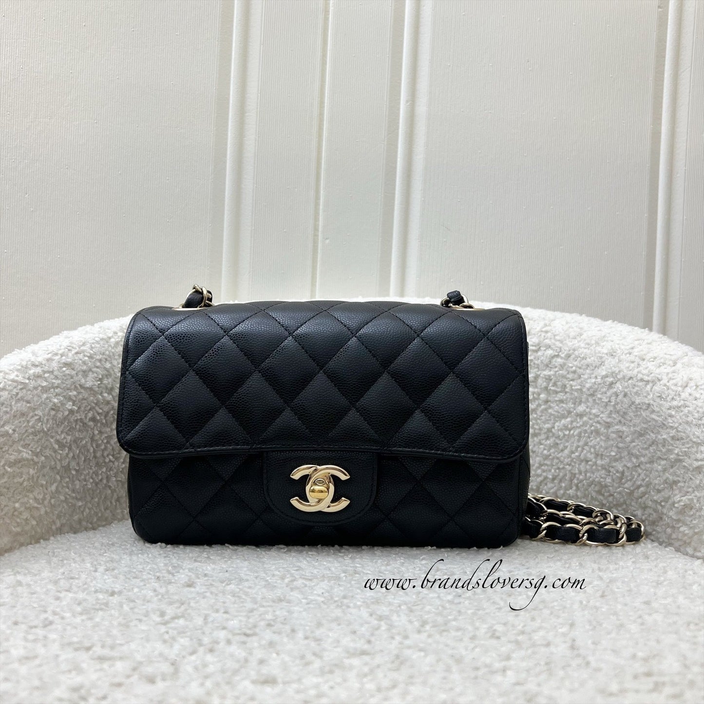 Chanel [Rare!] Classic Mini Rectangular Flap in Black Caviar and GHW Accessory