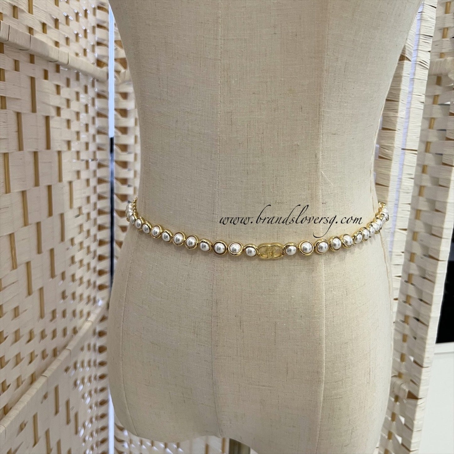 Chanel Runway Waist Chain Belt with Pearls in GHW ()