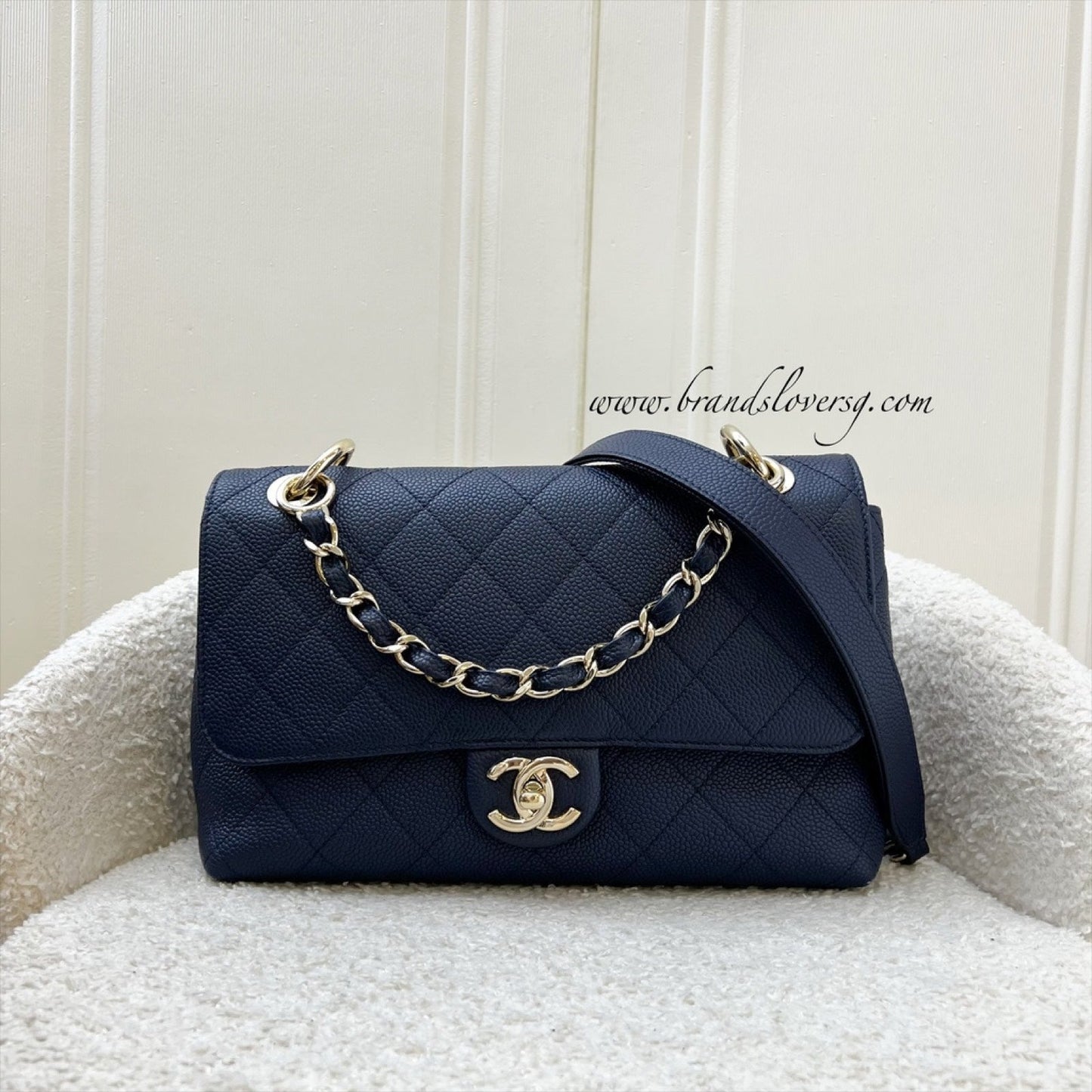 Chanel City Walk Flap in Navy Caviar LGHW (Model: ) Accessory
