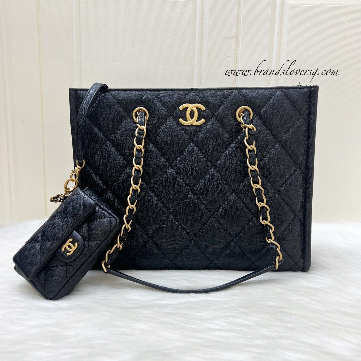 Chanel "2-in-1" Small Tote in Black Caviar and AGHW (Model: )