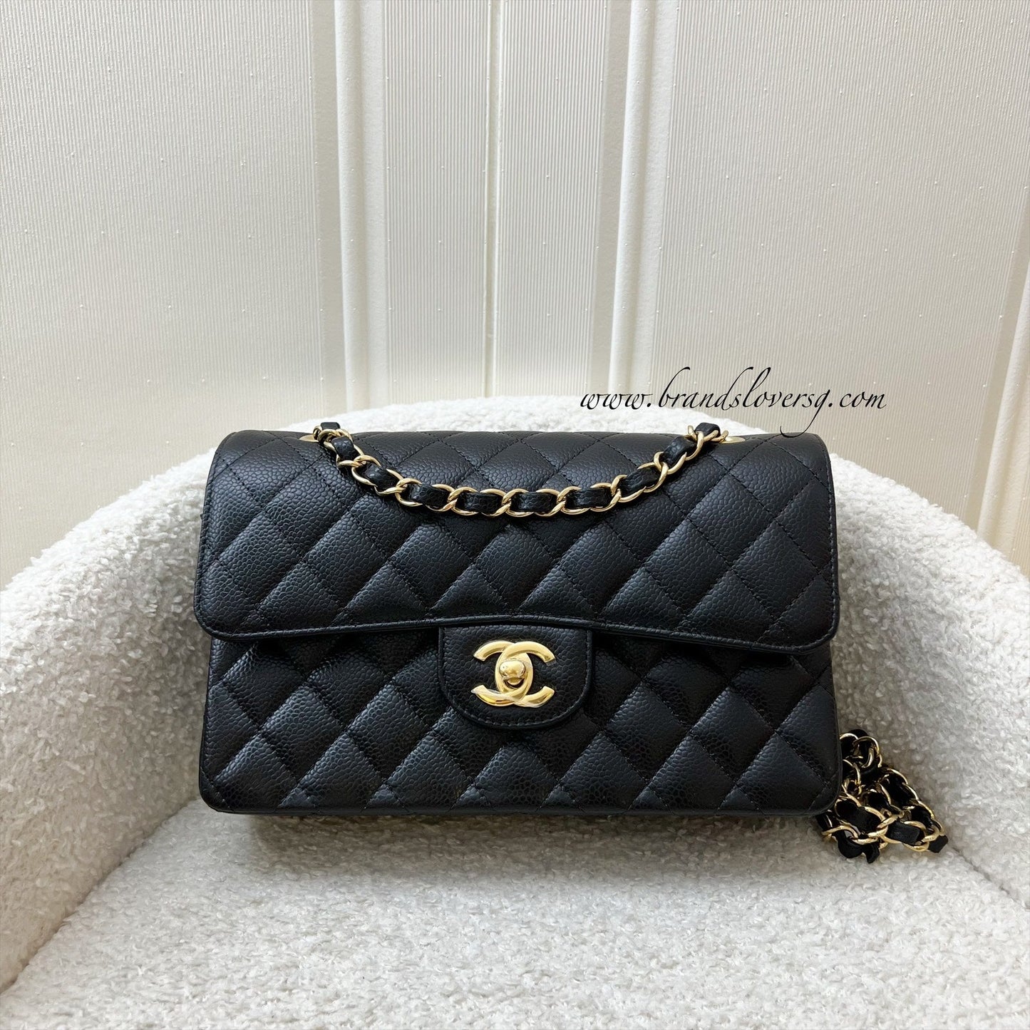 Small Classic Flap CF in Black Caviar and GHW (Model: ) Accessory Classic