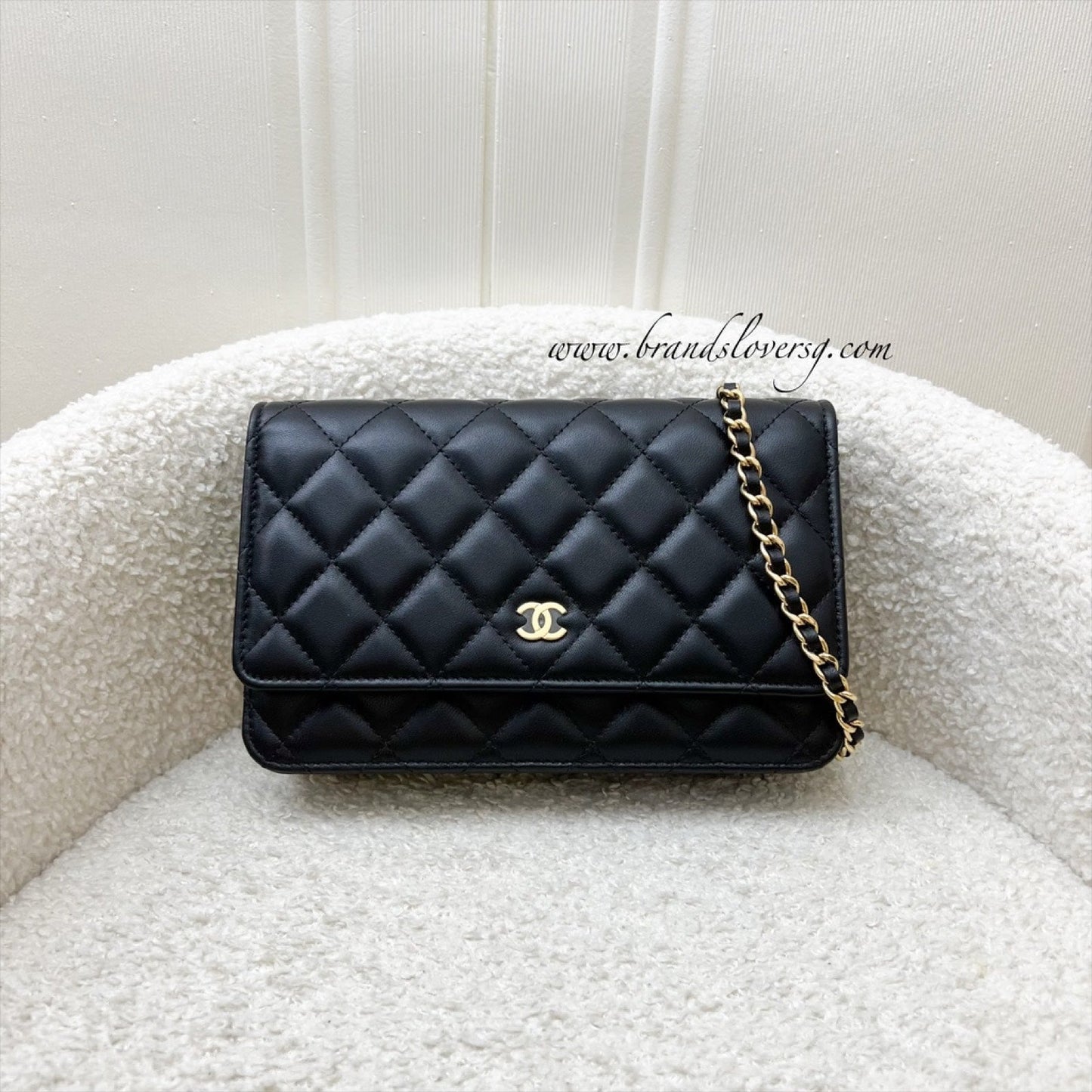 Chanel Classic Wallet on Chain WOC in Black Lambskin and GHW Bag