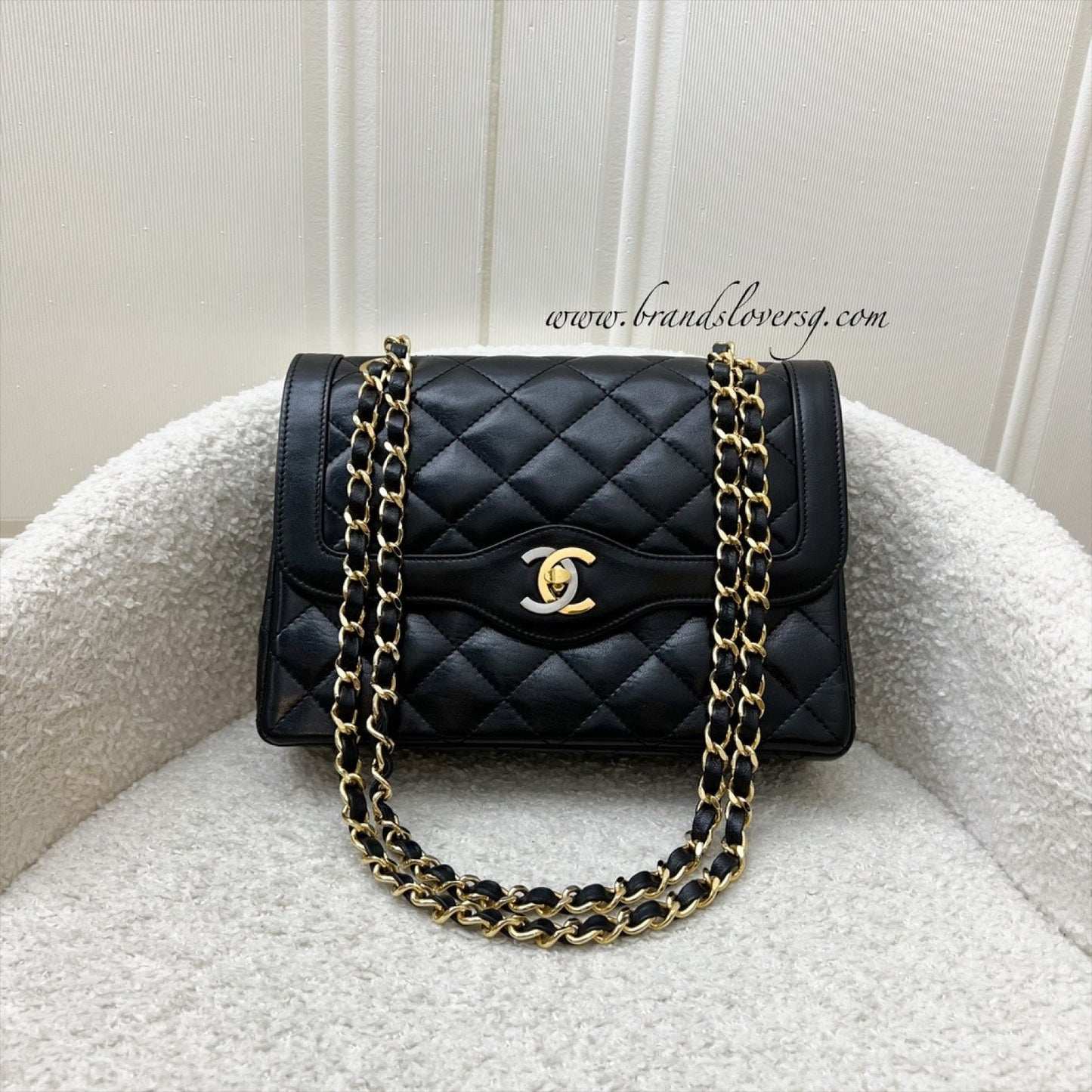 Chanel Seasonal Small Flap with 2-tone Turn Lock and Gold-Plated HW Accessory