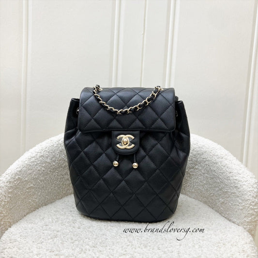 Chanel Urban Spirit Backpack in Black Shiny Caviar and LGHW