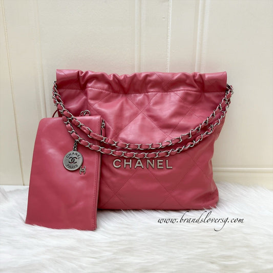 Chanel 22 Small Hobo Bag in Pink Calfskin and SHW (Model: )