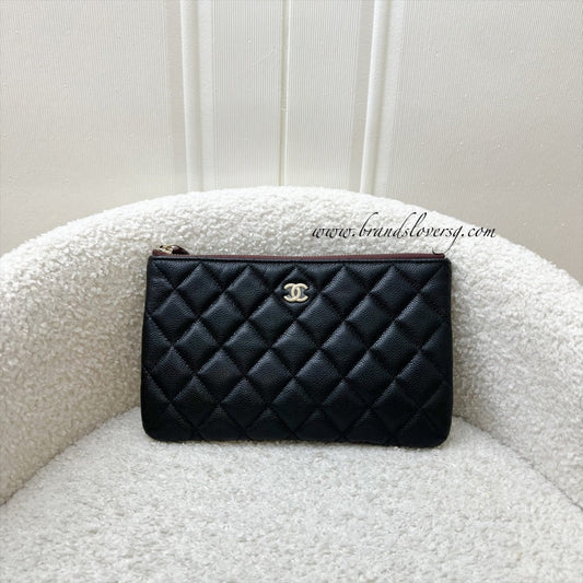Chanel Classic Small O-Case Pouch in Black Caviar and LGHW (Model: )
