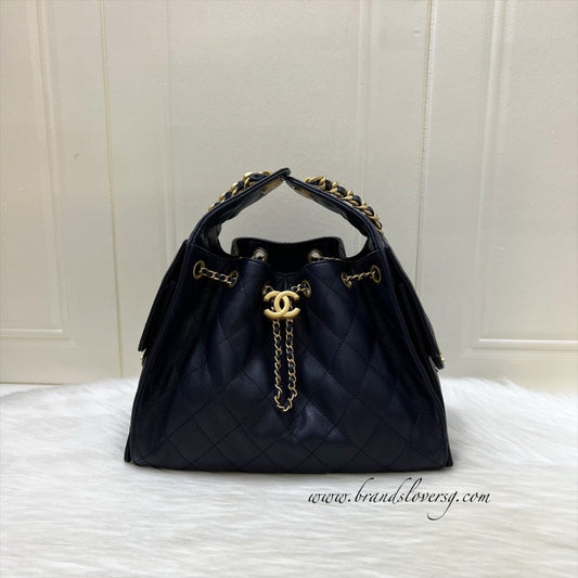 Chanel 25 Small Hobo Bag in Navy Caviar and AGHW (Model: )