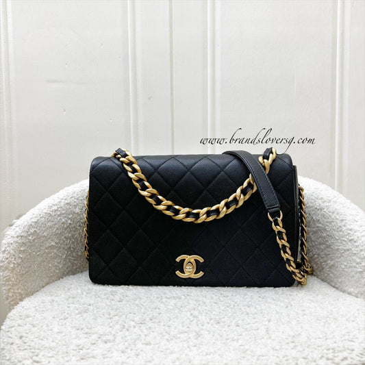 Chanel Full Flap Bag in Black Caviar and AGHW (Model: )