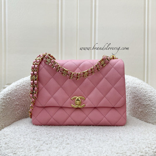 Chanel Coco First Small Flap in Pink Caviar and LGHW (Model: ) Accessory