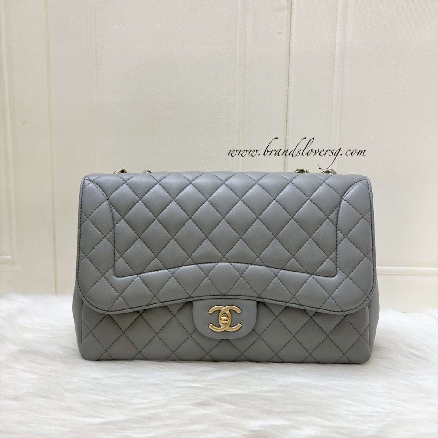 Chanel Mademoiselle Chic Flap in Grey Lambskin and Matte LGHW Accessory