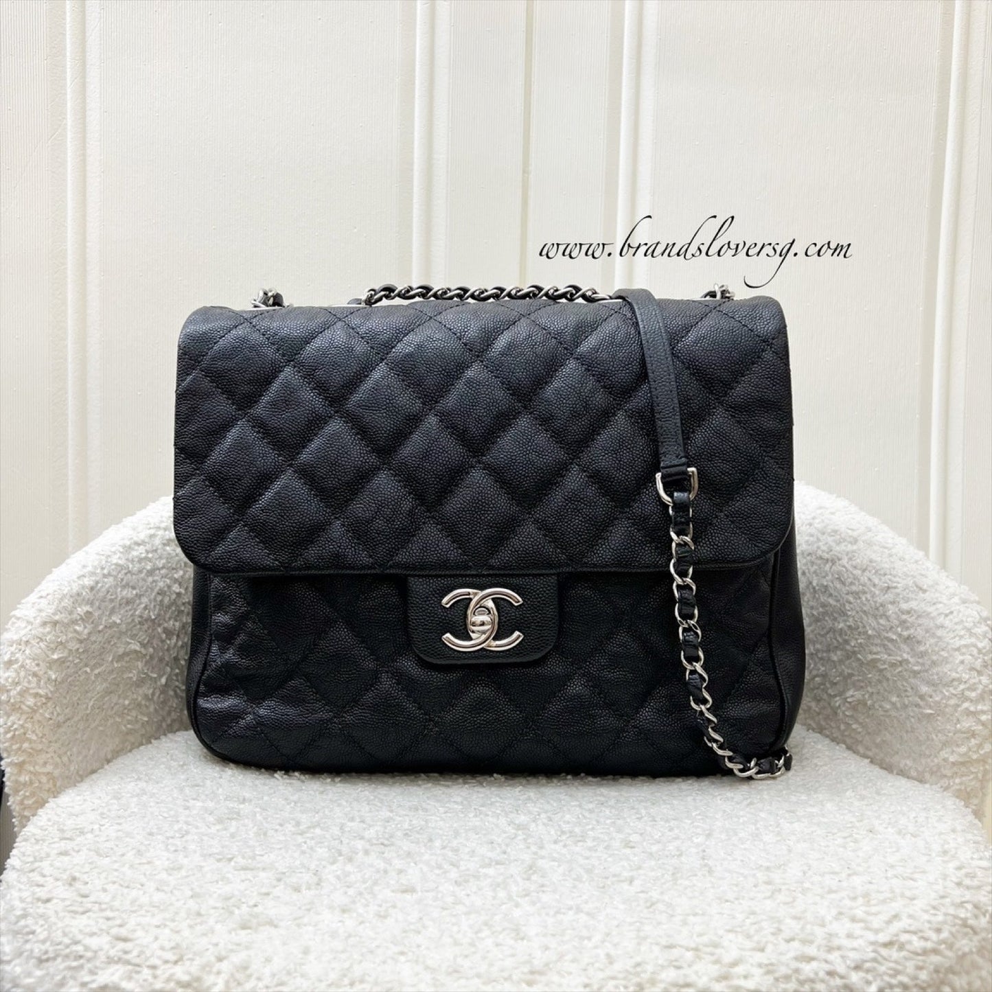 Chanel Seasonal Flap in Black Caviar and SHW (Model: ) Accessory