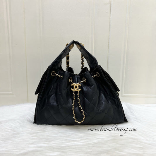 25 Small Hobo Bag in Black Caviar and AGHW (Model: ) Signature