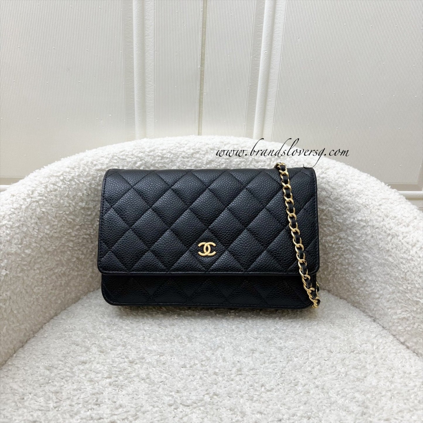 Chanel Classic Wallet on Chain WOC in Black Caviar and GHW Bag
