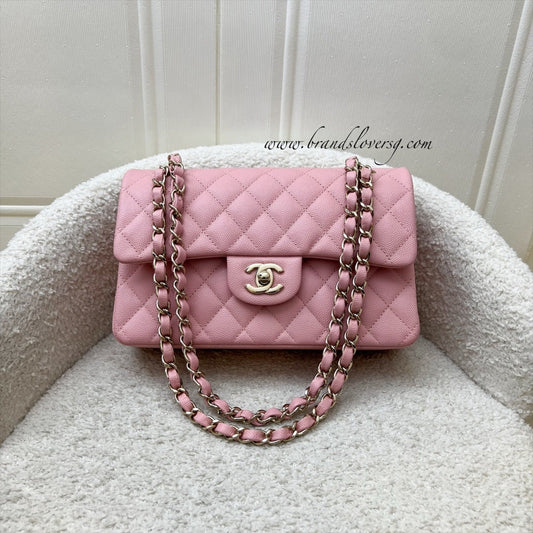 Chanel Small Classic Flap CF in Sakura Pink Caviar and LGHW (Model: ) Accessory