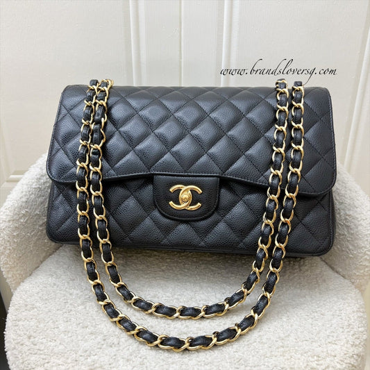 Chanel Jumbo Classic Flap DF in Black Caviar and GHW (Model: ) Accessory