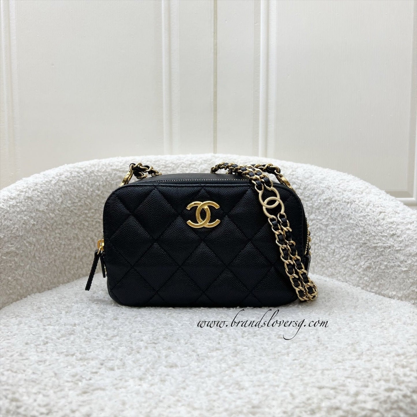 Chanel Twist Your Buttons Mini Camera Bag in Black Caviar and AGHW (Model: )