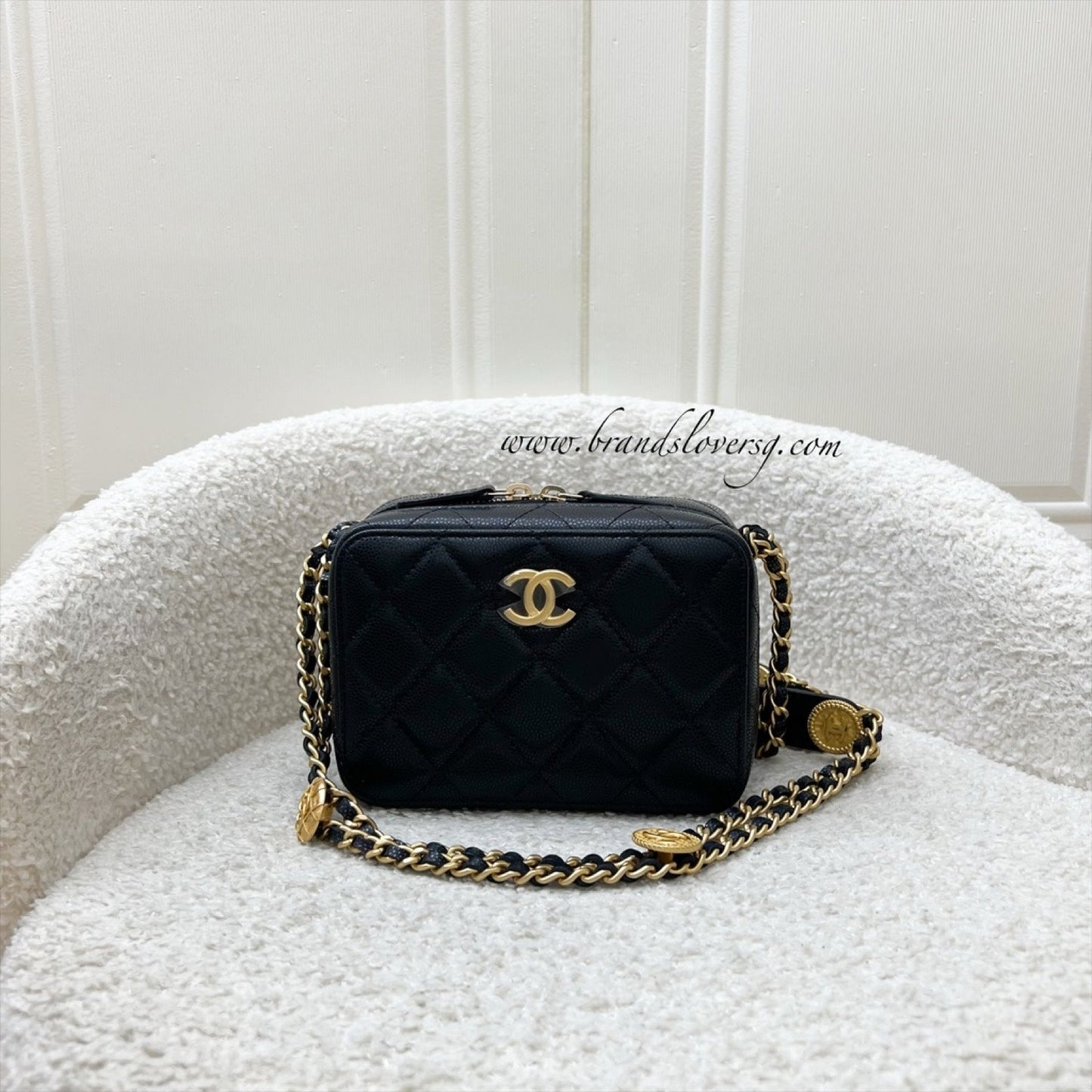 Chanel Twist Your Buttons Mini Camera Bag in Black Caviar and AGHW (Model: )