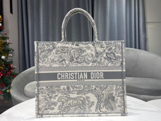 Book Cd Gray Multicolor Large Book Tote Bag