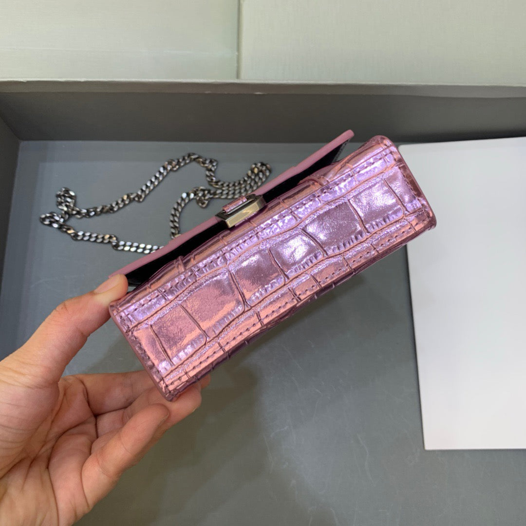 Top Quality Hourglass Handbag With In Light Pink Mini Travel Bag