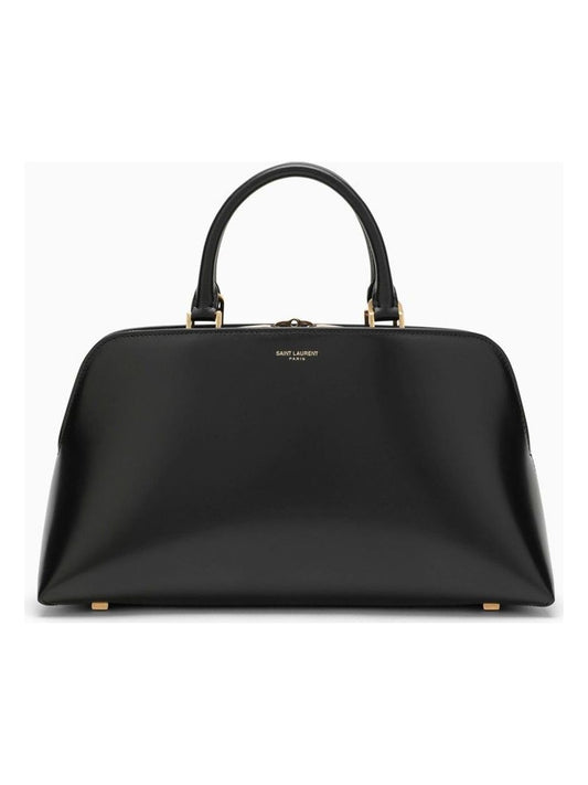 YSL Saint Laurent Saint Laurent Trending Women Shiny Duffle Bag Leather Black Travel Bag