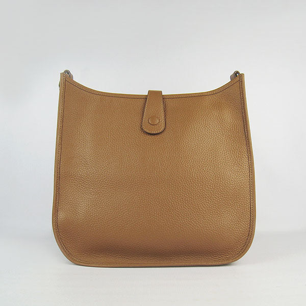 Hermes Luxury Evelyne I Handbag Light Coffee Silver Travel Bag