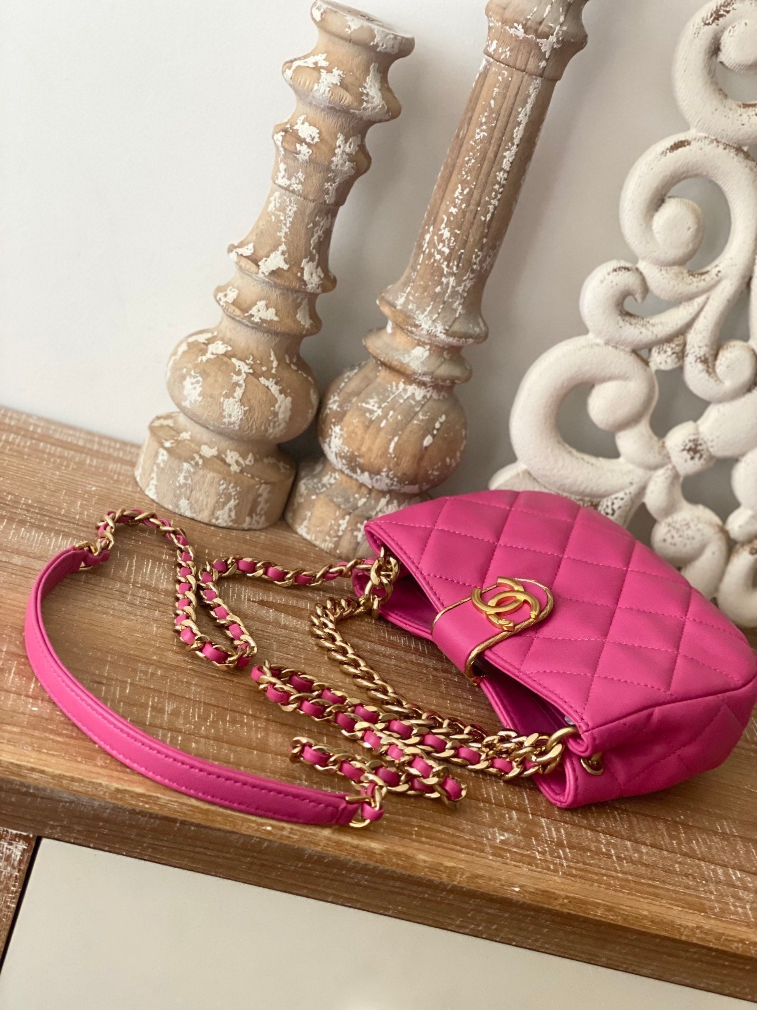 CHLSmall Hardware PiNike , ’s Gold Shoulder Bag