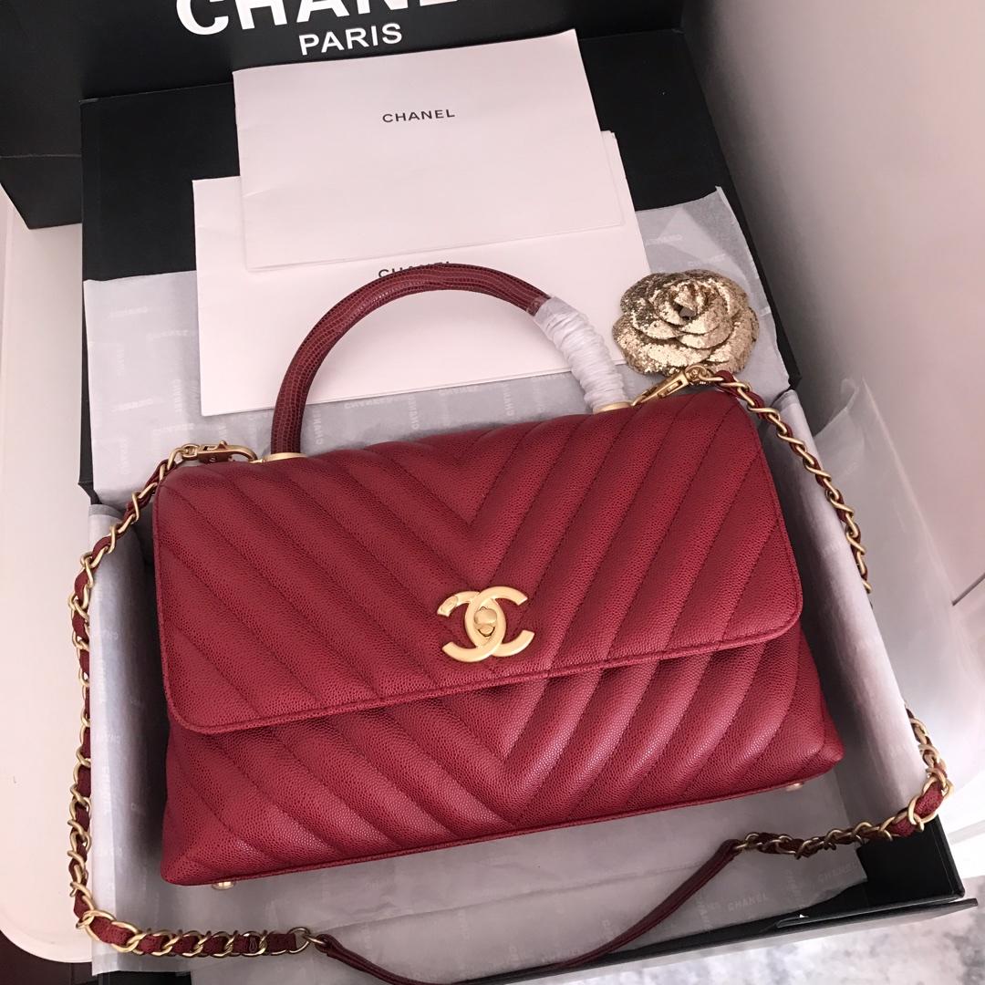 Chlhandbag With Top Handle For Women Red Travel Bag