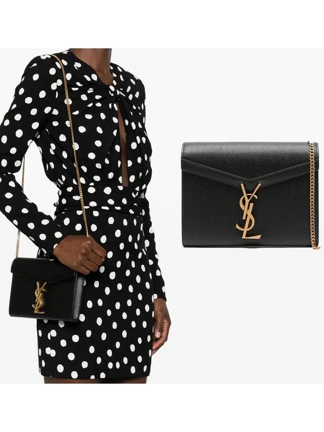 YSL Saint Laurent Saint Laurent Trending Cassandra Shoulder Bag Monogram Black