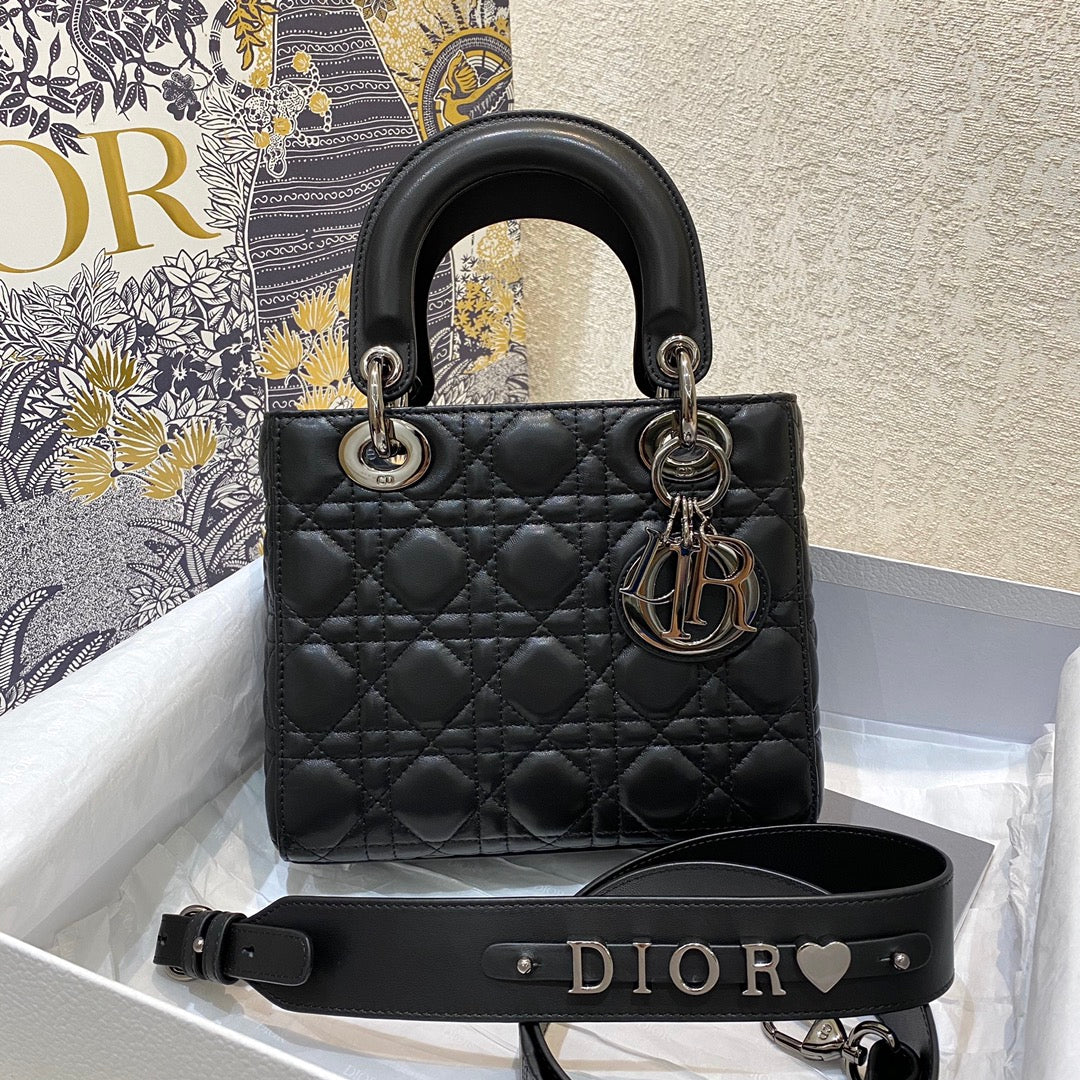 Lady Hardware Cd Black Silver Small Crossbody Bag