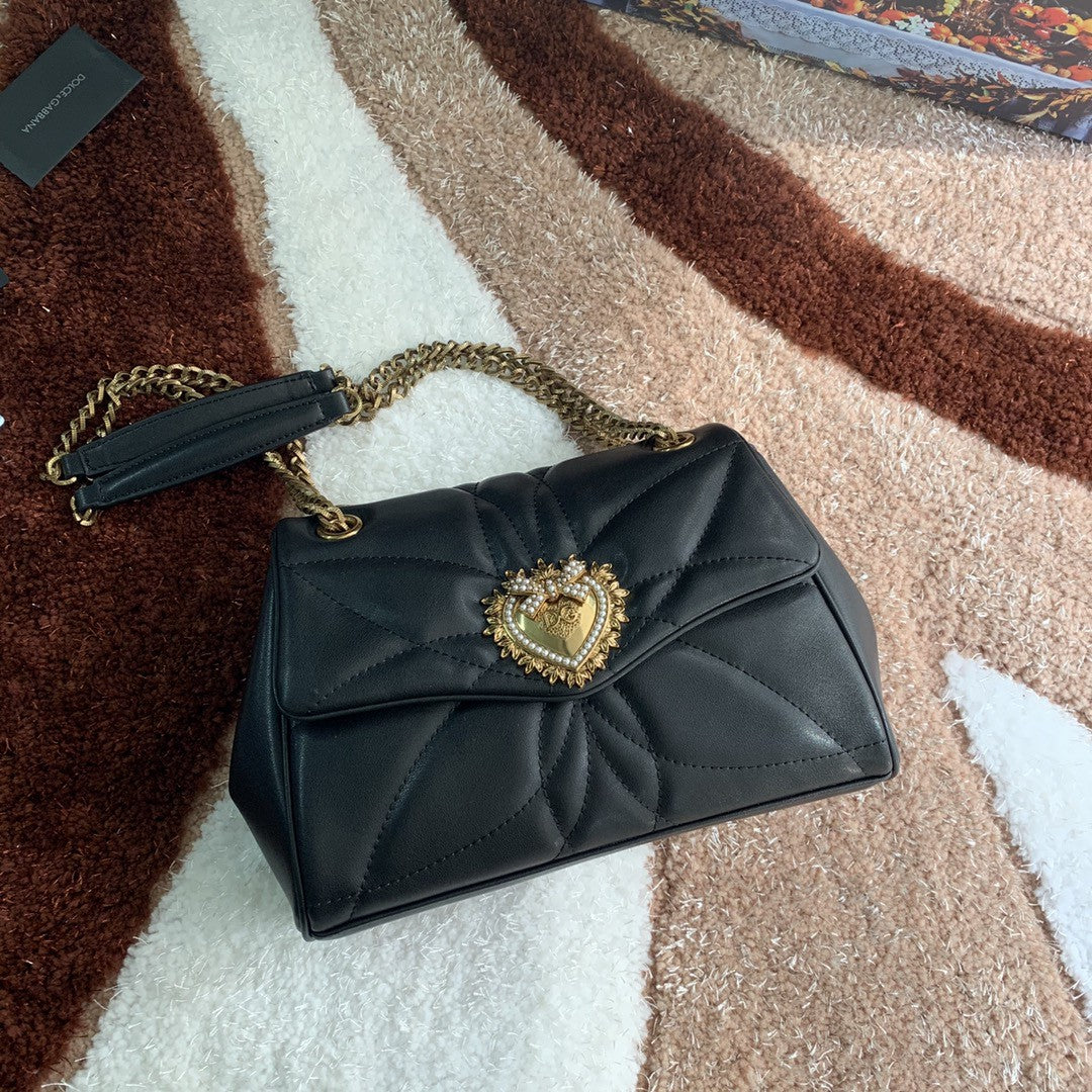 Top Quality Devotion Shoulder Bag In Nappa Quilted Black