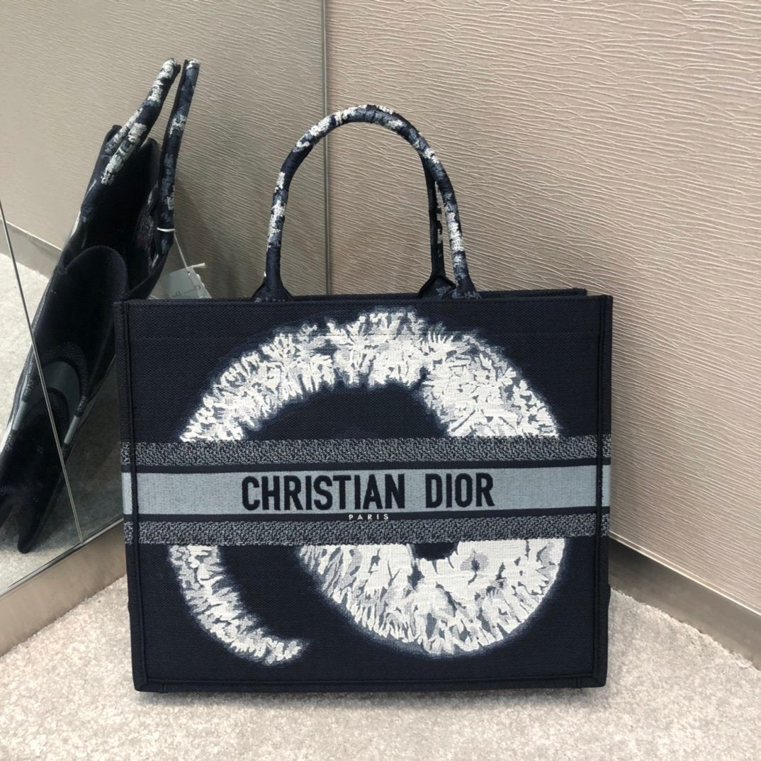 Book Cd Black Large Book Tote Bag