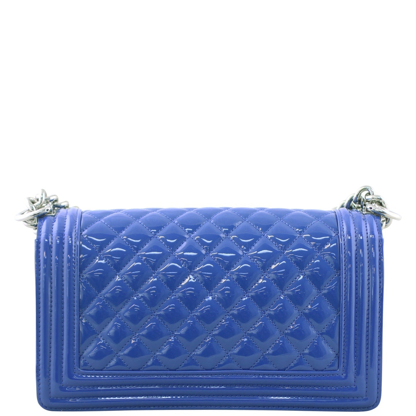 Chanel Boy Old 20 Series Handbag Blue Medium