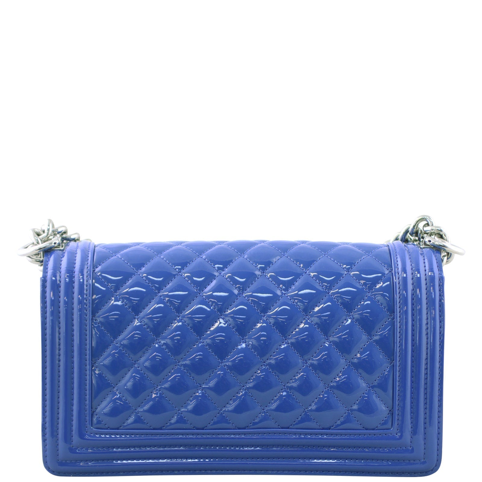 Chanel Boy Old 20 Series Handbag Blue Medium