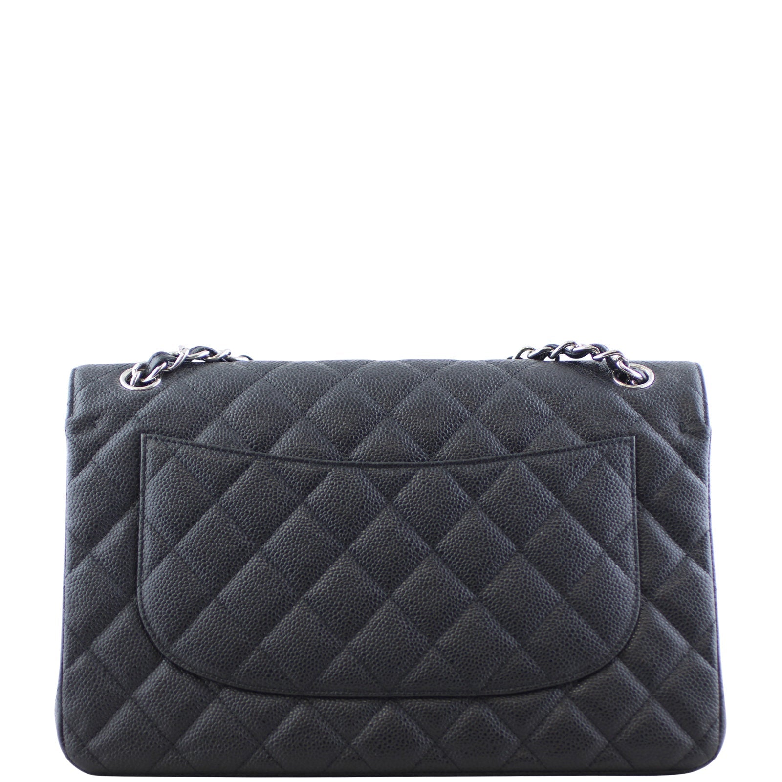 Chanel Classic Double Jumbo Caviar 16 Series Handbag Black Flap