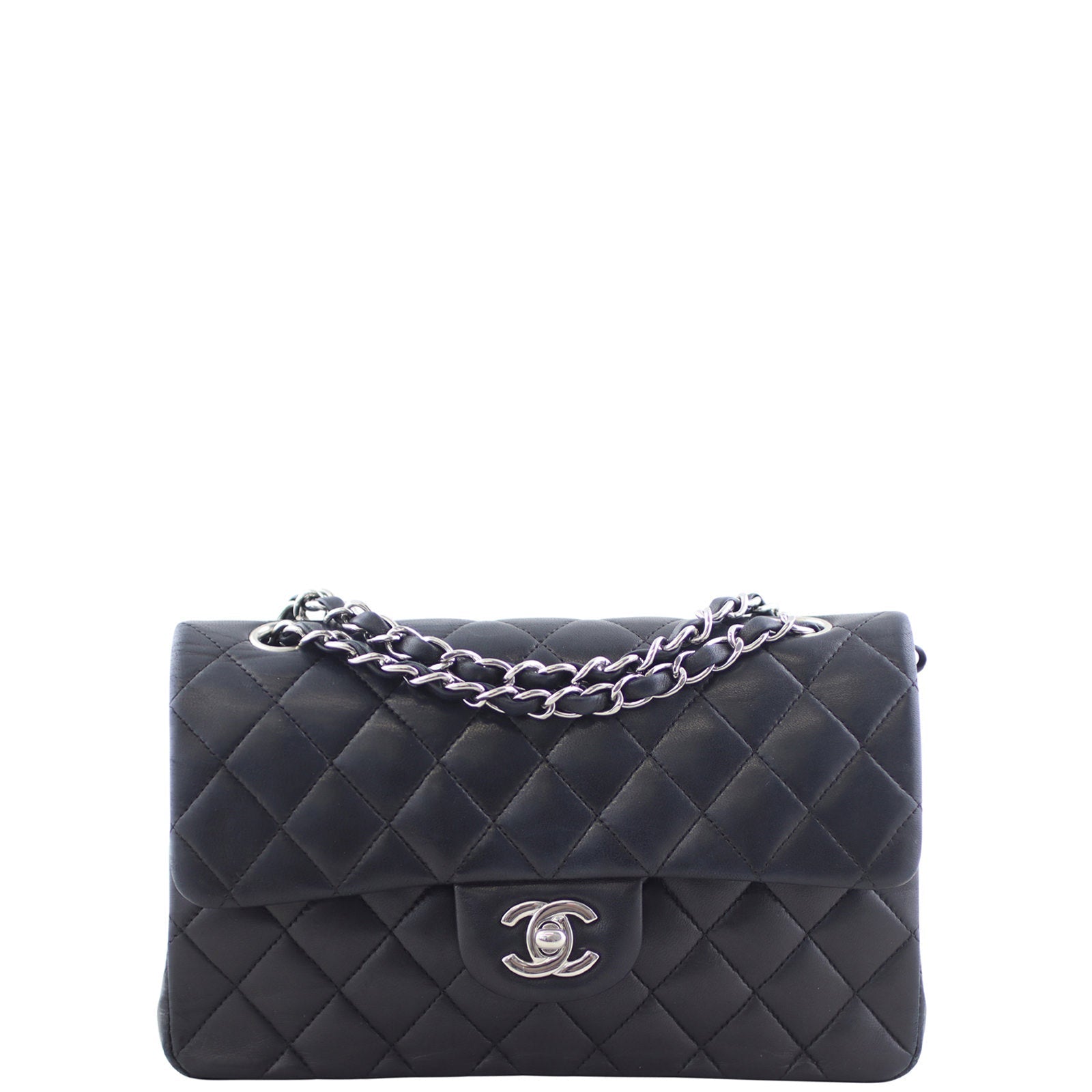 Chanel Classic Double 10 Series Handbag Black Small