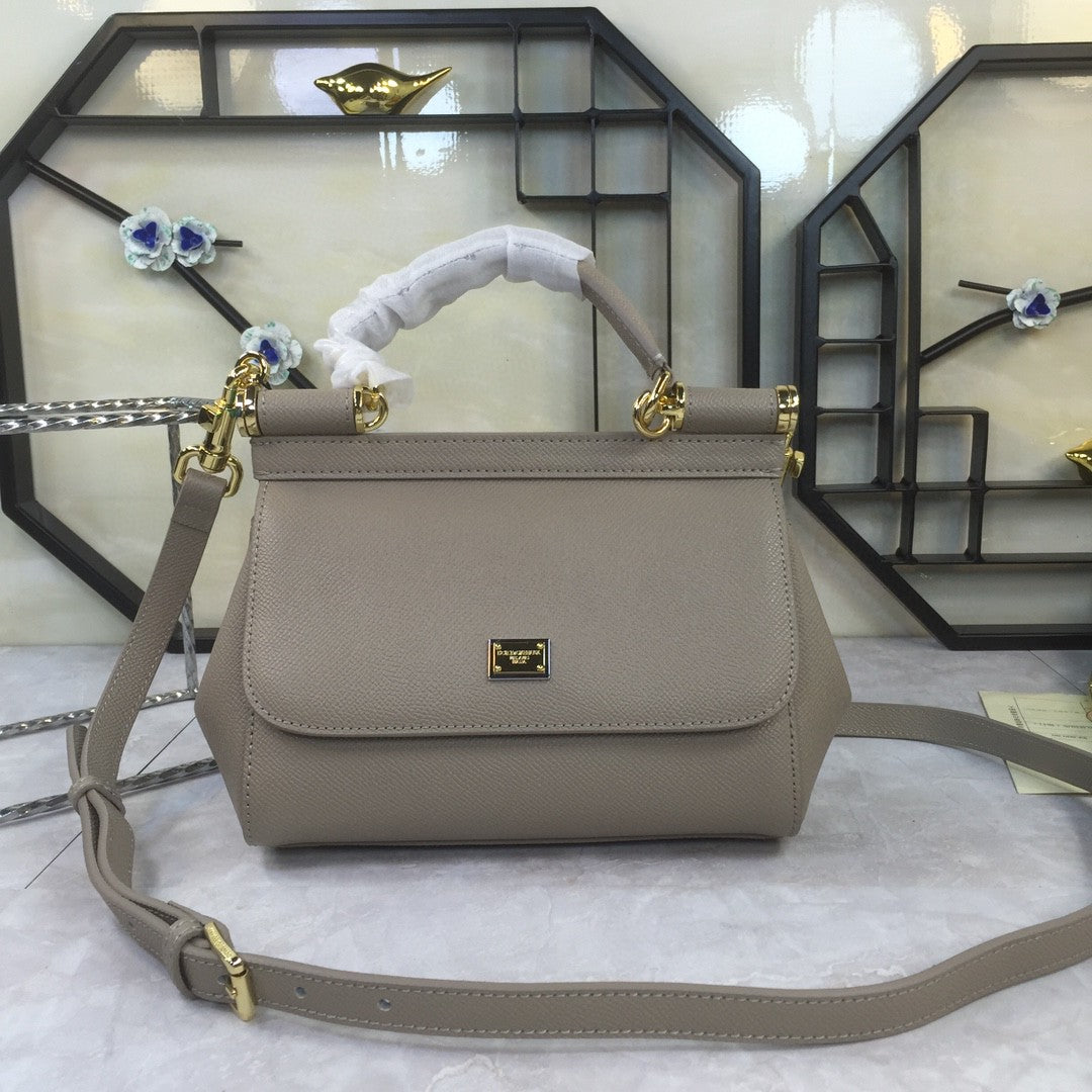 Top Quality Sicily Handbag In Dauphine Grey Medium Travel Bag
