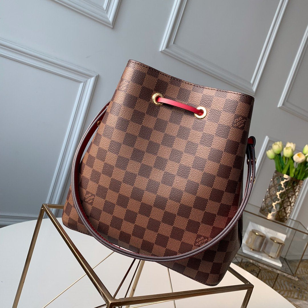 Top Quality Neonoe Mm Bag Damier Ebene Canvas Bucket Crossbody Bag