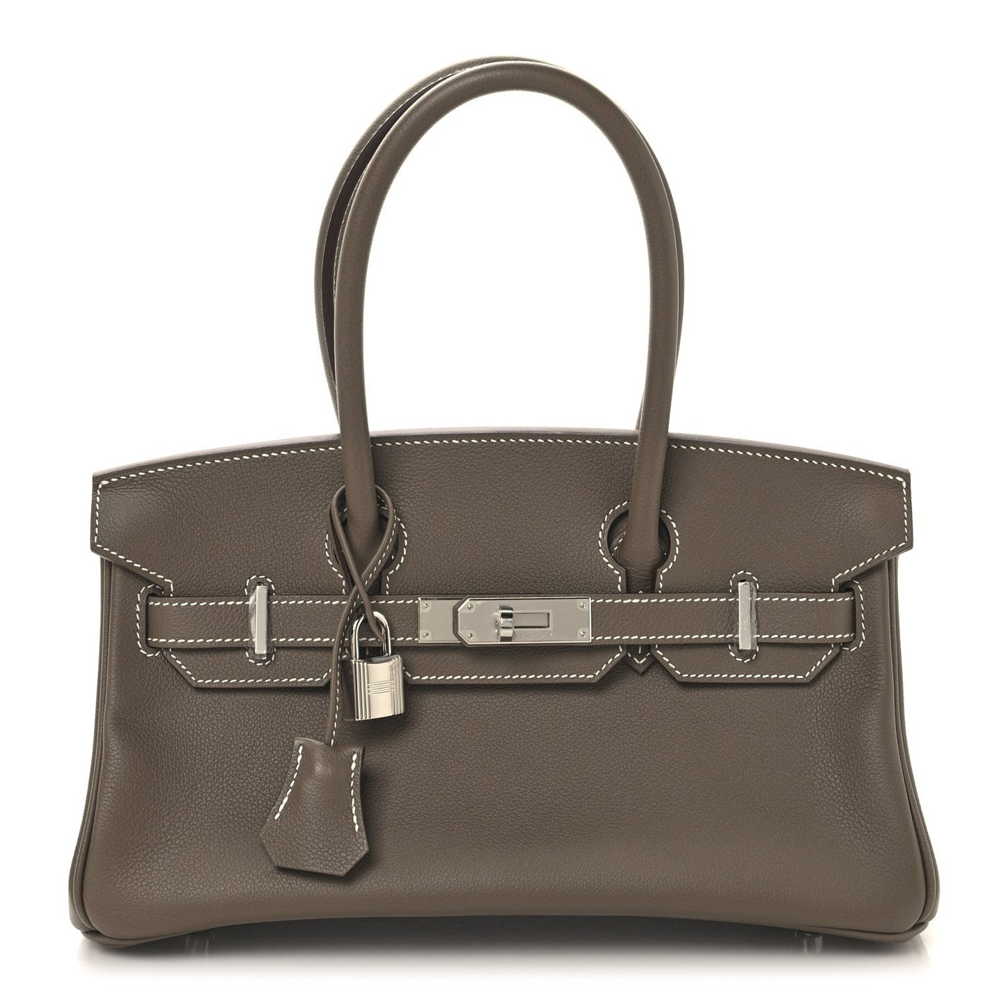 Hermes Evercolor Shoulder Birkin Light Etoupe Shoulder Bag