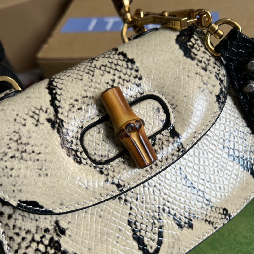 gg Bamboo Natural , s Mini Top Handle Mini Bag