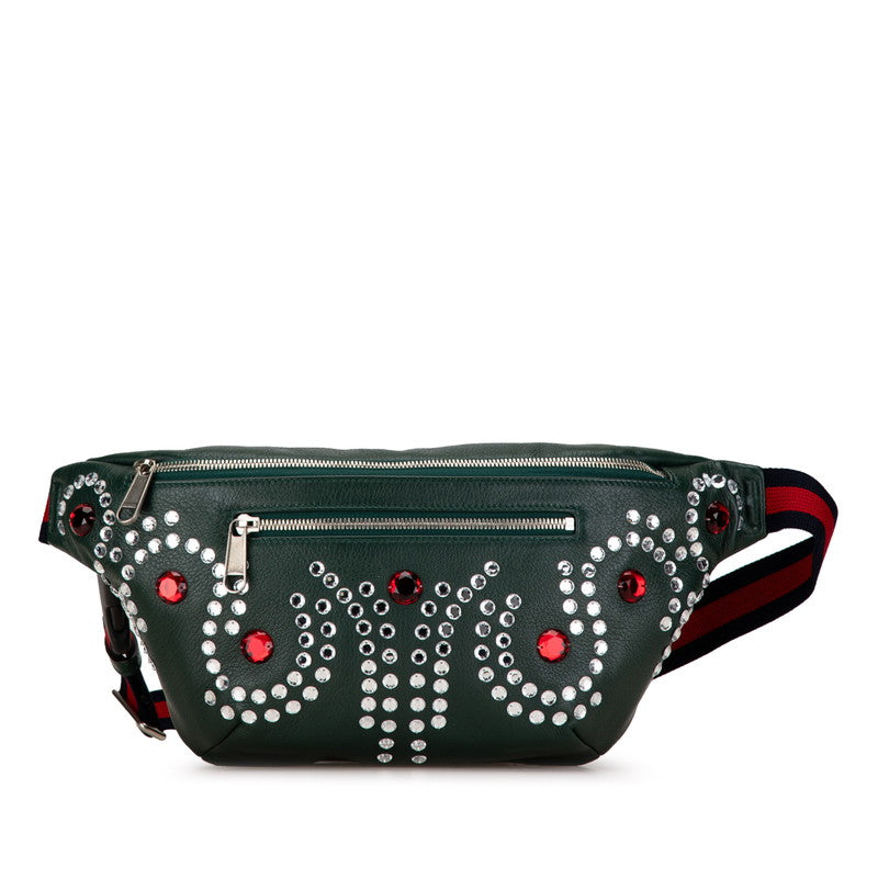 Gucci Bijou Stone Waist Bag Leather Travel Bag