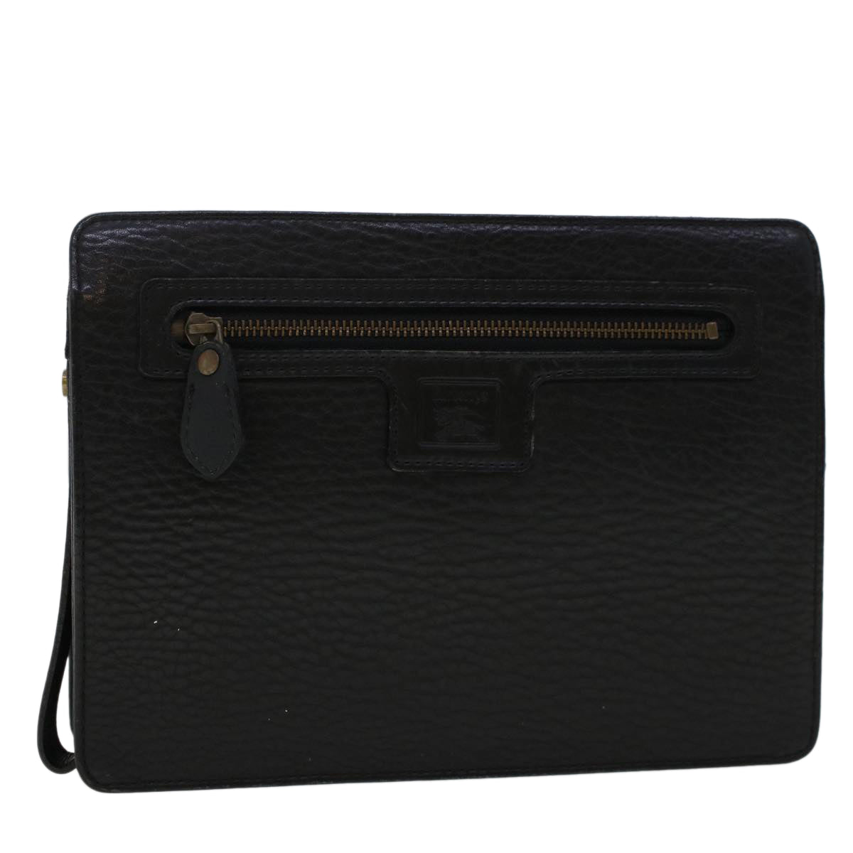 Burberry Luxury ss Clutch Bag Auth Ep1119 Leather Black