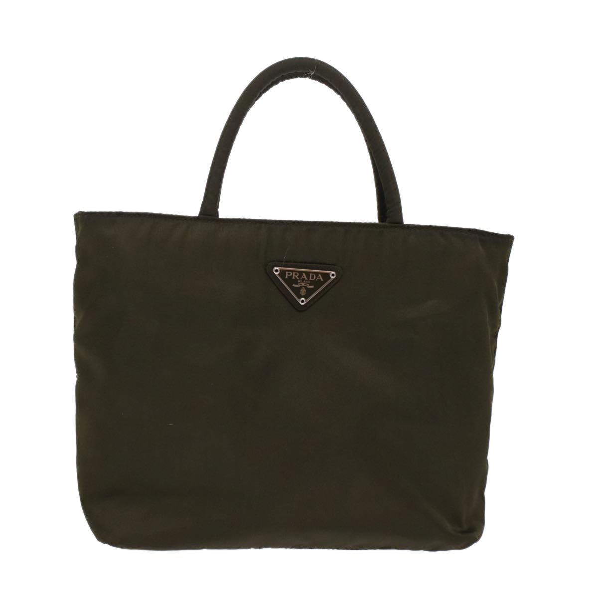 Prada Hand Bag Khaki Nylon Travel Bag Nylon Khaki Ep1187
