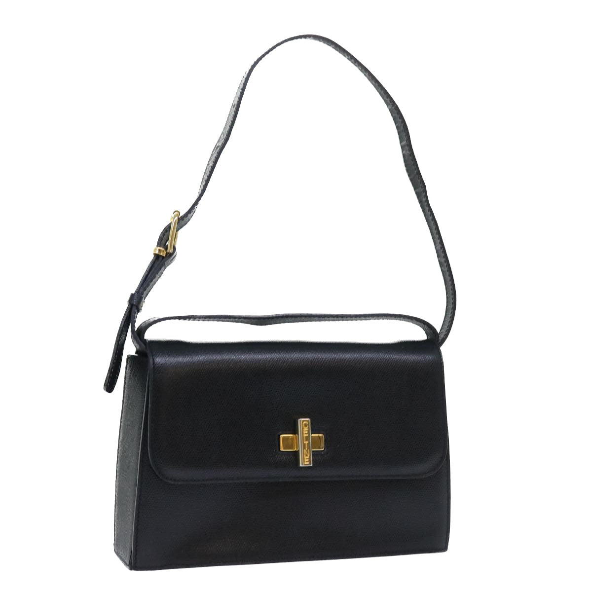 Luxury Shoulder Bag Terre Domble Ep Leather Black