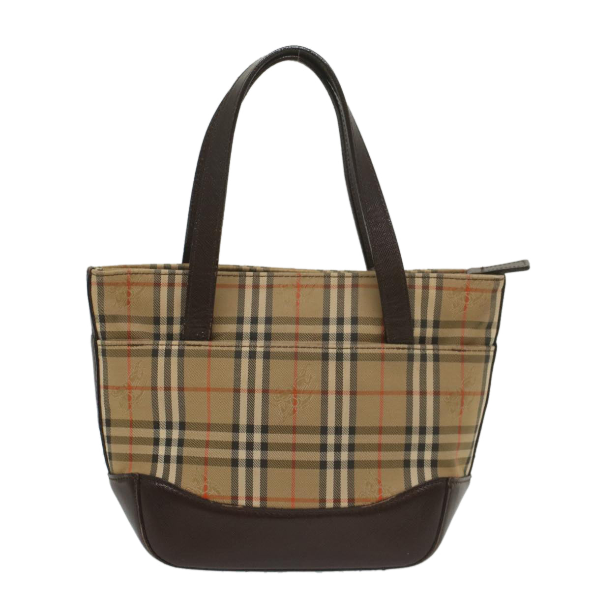 Burberry Luxury Nova Check Hand Bag Auth Ep1964 Canvas Nylon Beige Travel Bag