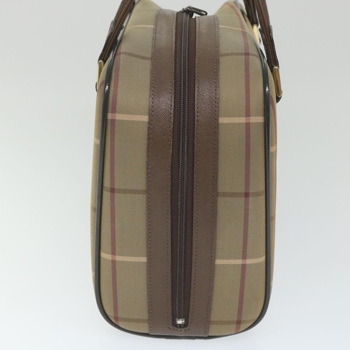 Burberry Luxury ss Nova Check Boston Bag Auth Ep2180 Canvas Nylon Brown Travel Bag
